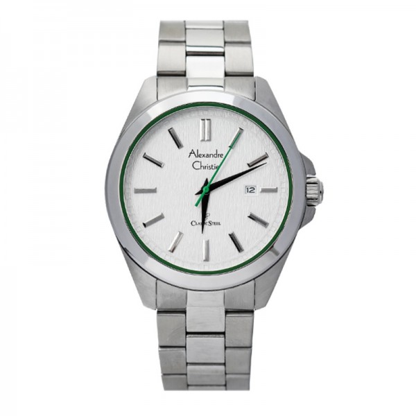 Alexandre Christie AC 8644 Silver White Green Man MDBSSSLGN